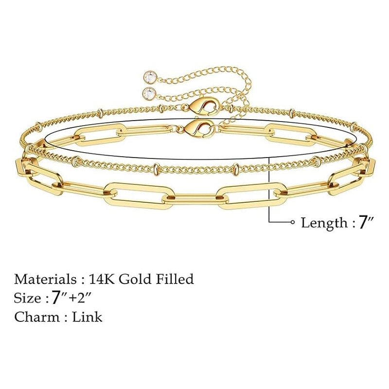 14K Gold Layered Bracelet Set - Evil Eye, Pearl & Turtle Charms - Hippopotamus Barn