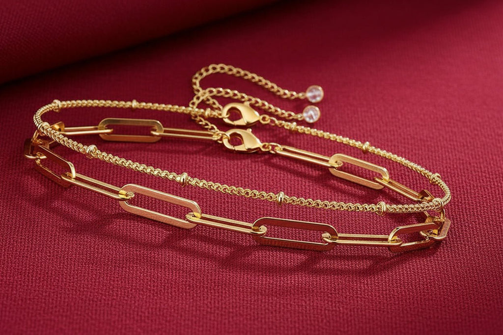 14K Gold Layered Bracelet Set - Evil Eye, Pearl & Turtle Charms - Hippopotamus Barn