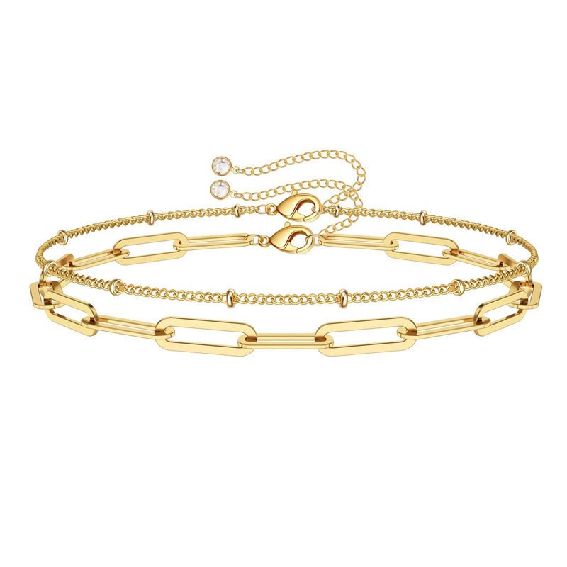 14K Gold Layered Bracelet Set - Evil Eye, Pearl & Turtle Charms - Hippopotamus Barn