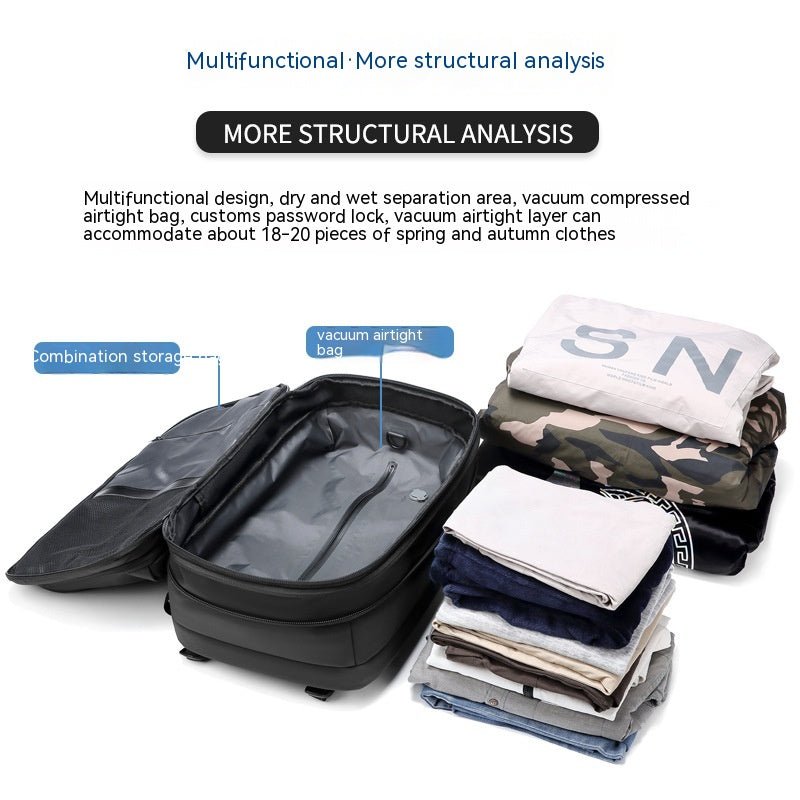Large Capacity Waterproof Travel Backpack with Laptop Compartment | 56-75L - Hippopotamus Barn