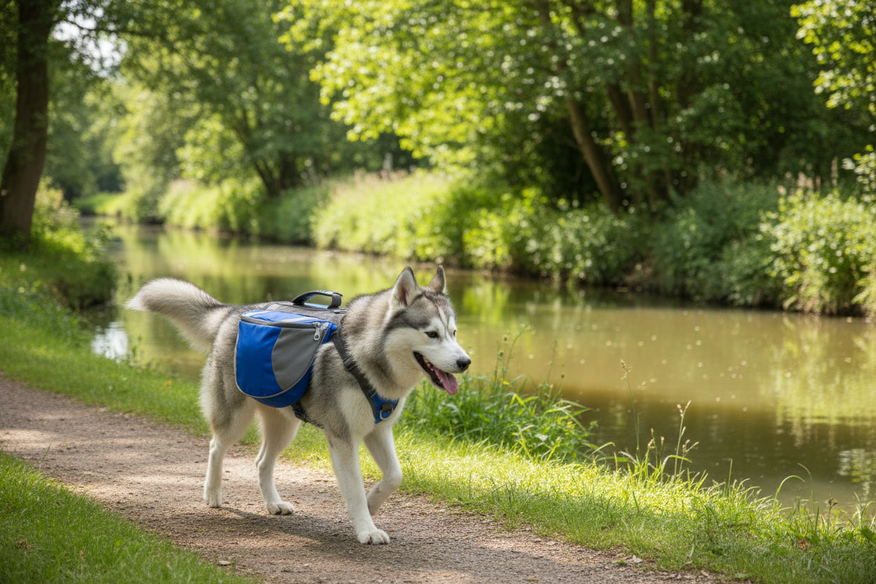Tactical Dog Hiking Backpack – Reflective Saddle Bag with Breathable Mesh & Dual Pockets