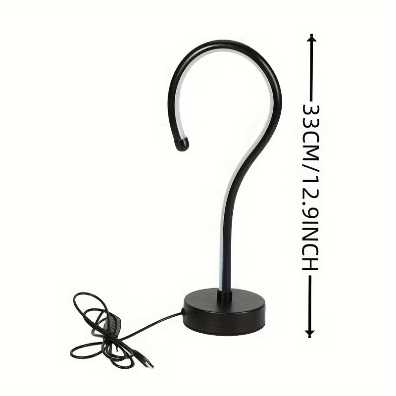 Creative Question Mark Shape Table Lamp, Three-color Dimming USB Desk Decor - Hippopotamus Barn