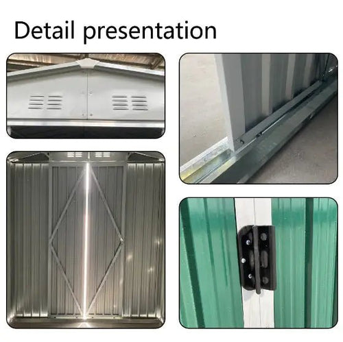 5x3 Small Metal Garden Shed – Weatherproof Galvanized Steel, Lockable Tool Storage for Patios & Balconies - Hippopotamus Barn