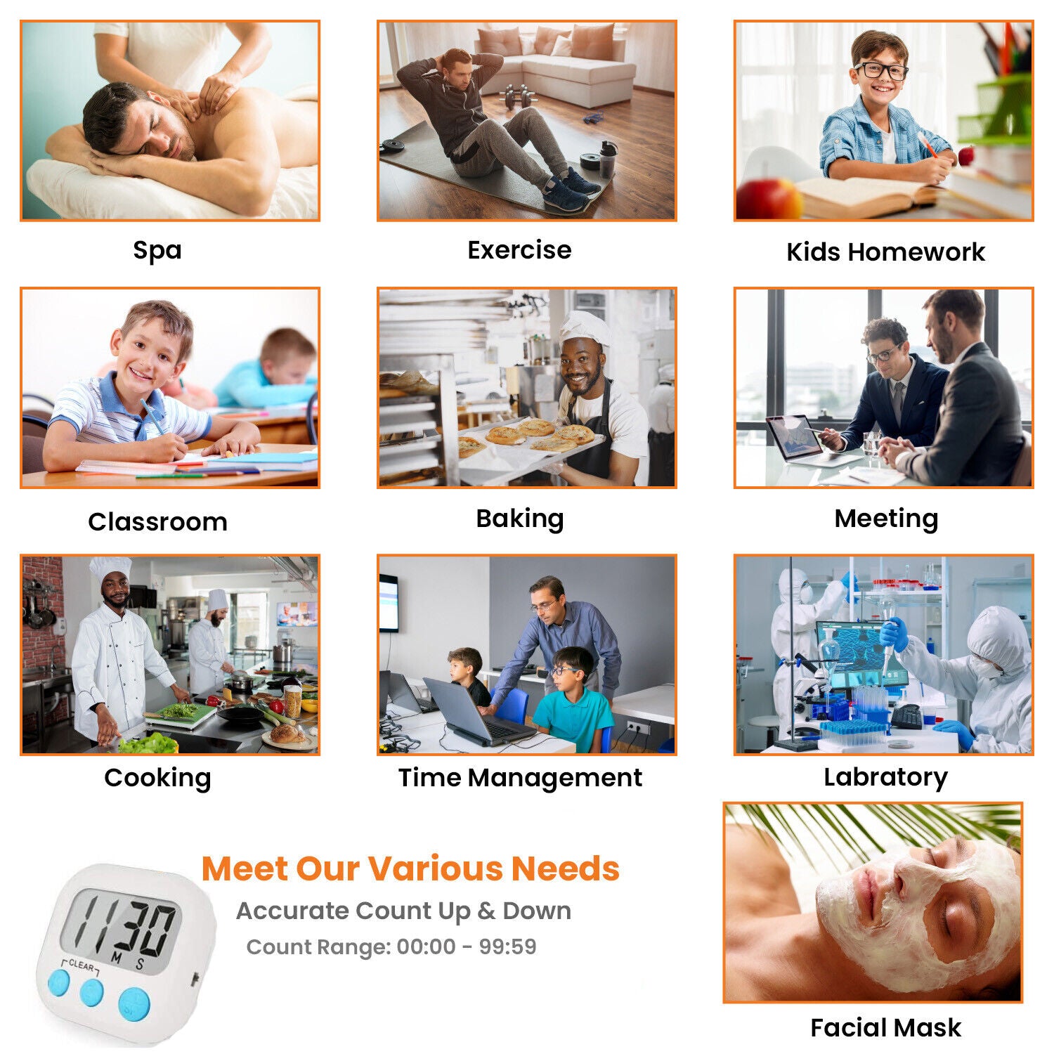 Heavy-Duty Fire-Resistant Digital Kitchen Timer – Magnetic Commercial Grade BBQ & Baking Clock