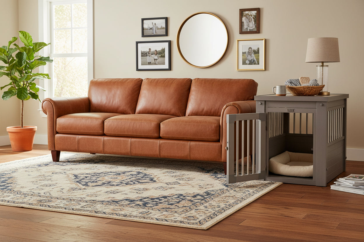 New Age Pet ecoFLEX Dog Crate End Table – Small, Grey