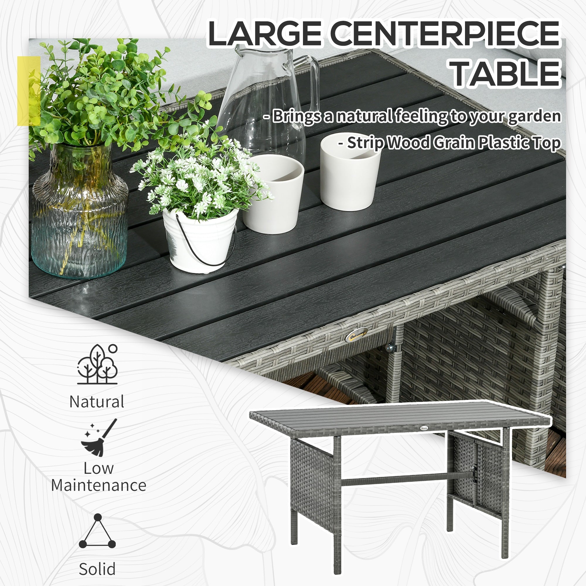 7 - Piece Outdoor Rattan Sectional Sofa Set | L - Shaped Patio Conversation Set with Cushions & Storage | 528 lb Capacity | Dark Blue - Hippopotamus Barn