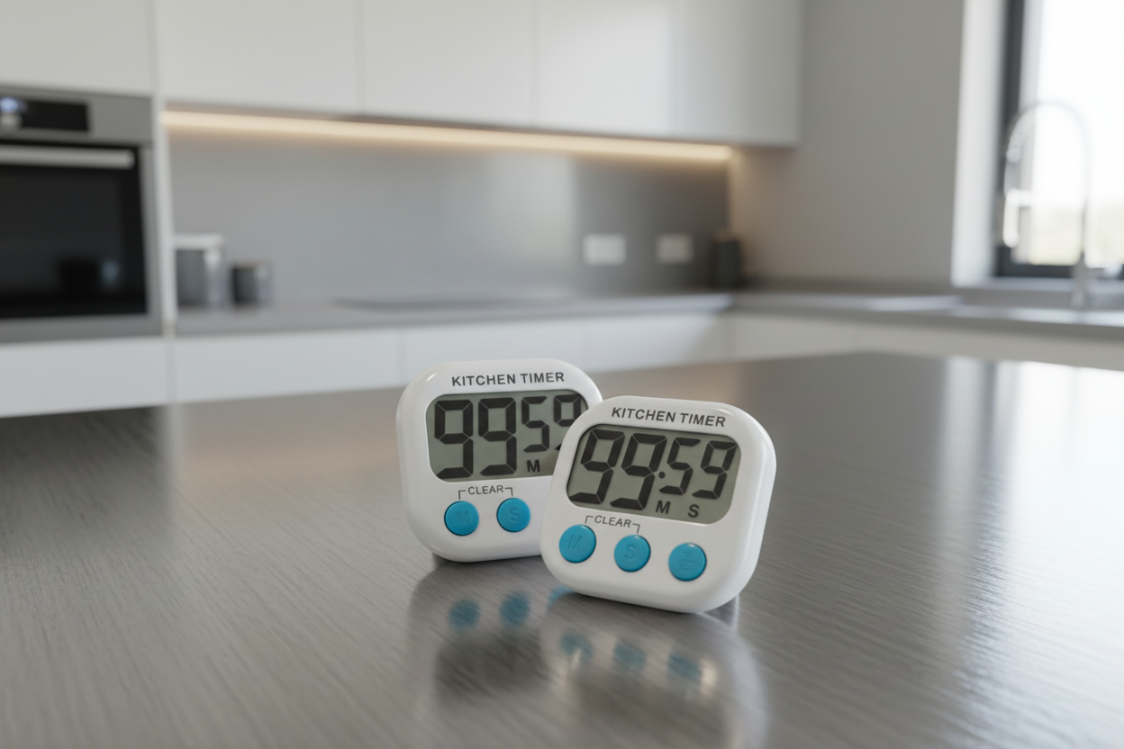 Heavy-Duty Fire-Resistant Digital Kitchen Timer – Magnetic Commercial Grade BBQ & Baking Clock