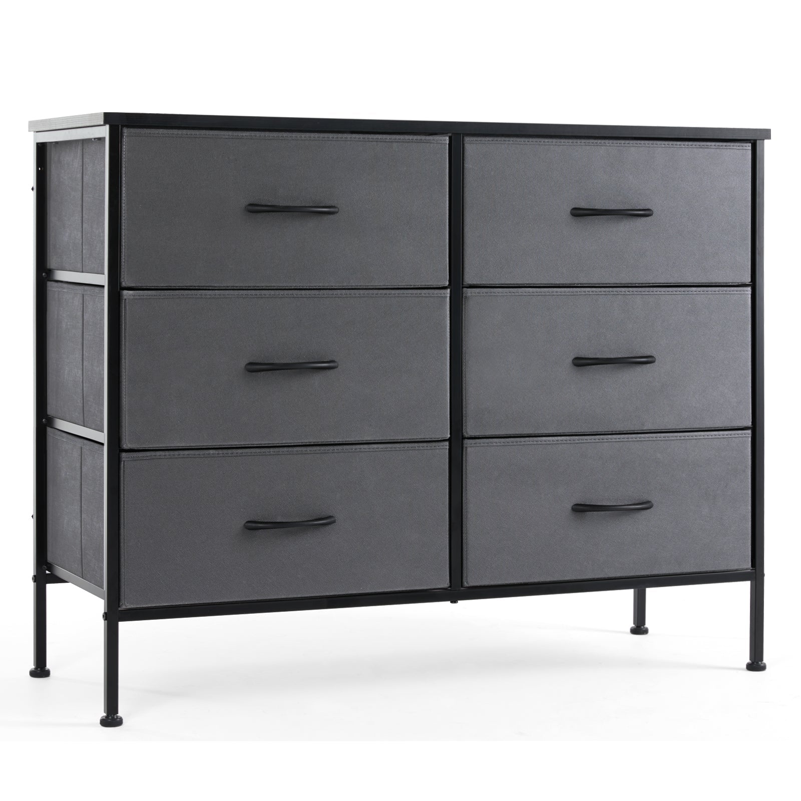 9 Drawer Fabric Dresser - Tall Storage Tower for Bedroom, Closet & Nursery - Hippopotamus Barn