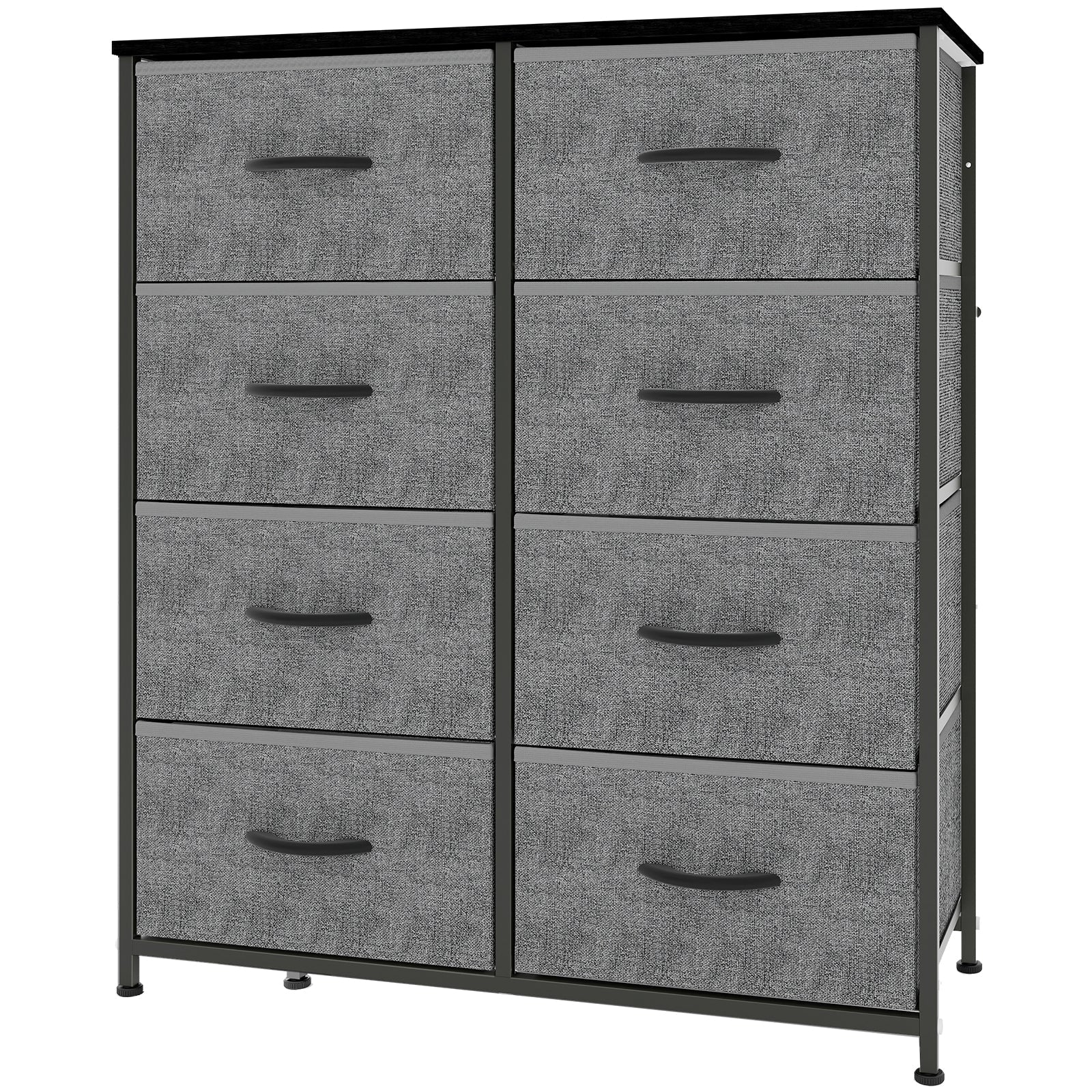 9 Drawer Fabric Dresser - Tall Storage Tower for Bedroom, Closet & Nursery - Hippopotamus Barn