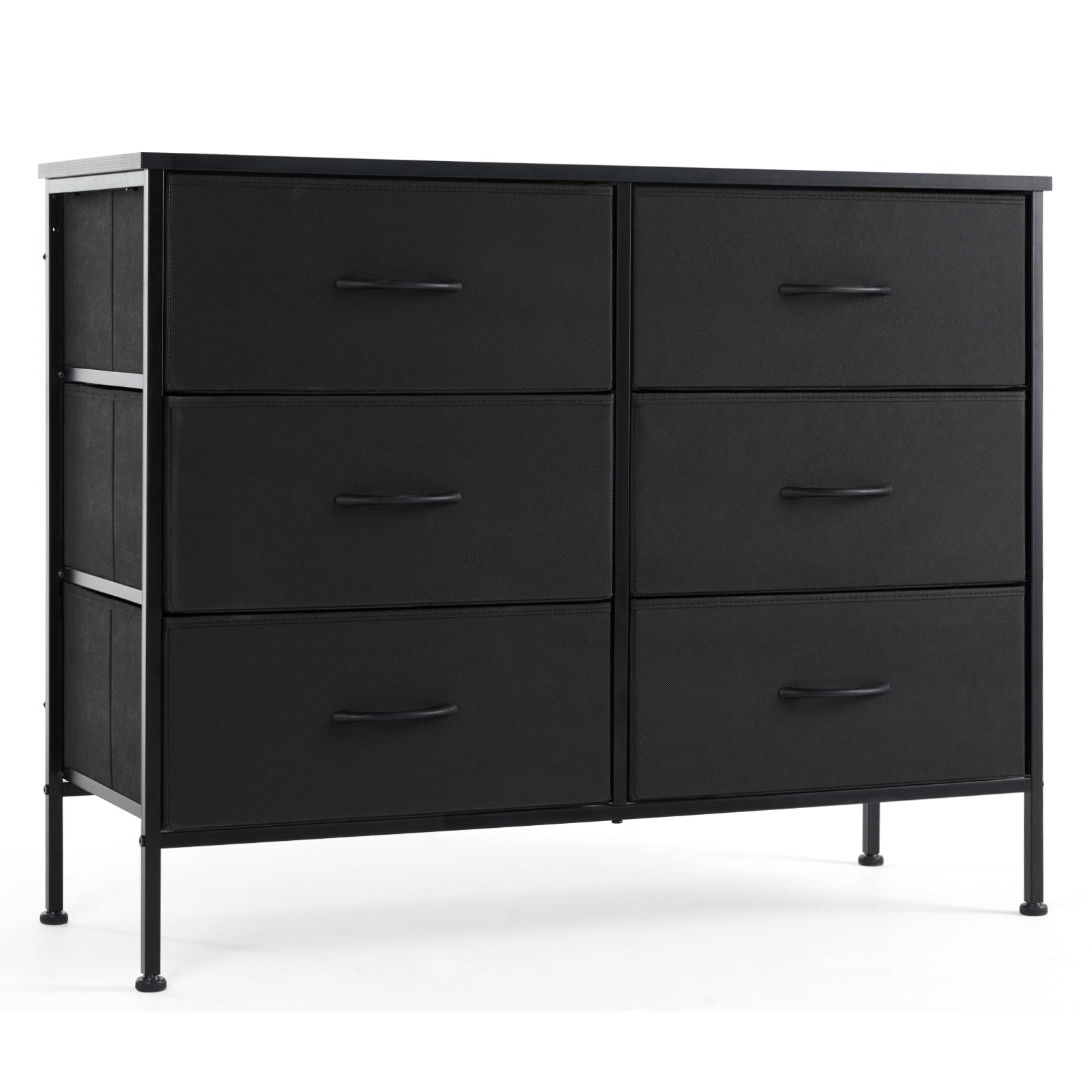 9 Drawer Fabric Dresser - Tall Storage Tower for Bedroom, Closet & Nursery - Hippopotamus Barn