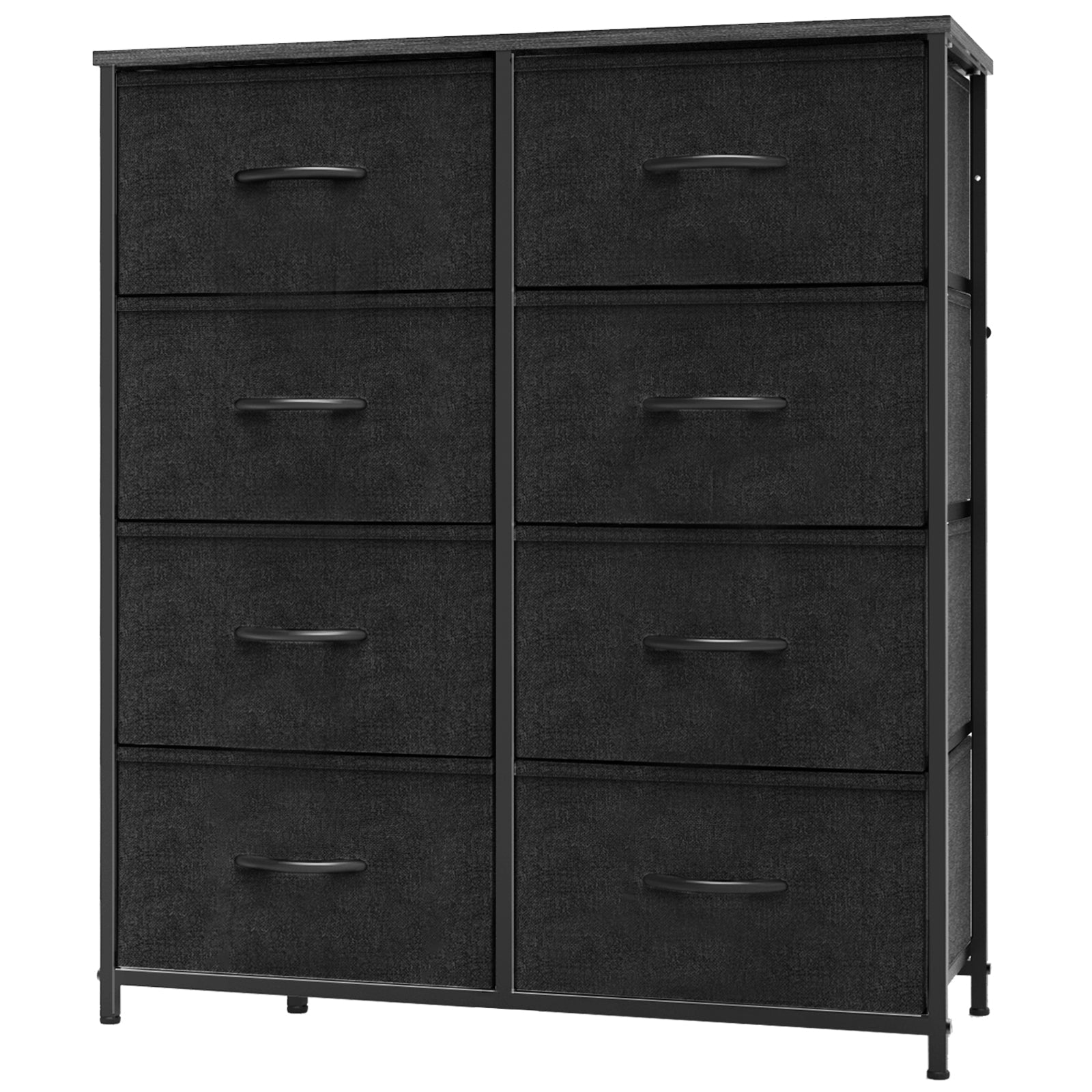 9 Drawer Fabric Dresser - Tall Storage Tower for Bedroom, Closet & Nursery - Hippopotamus Barn