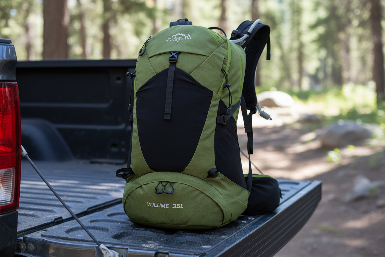 IX INOXTO 35L Hiking Backpack – Waterproof Daypack with 3L Hydration Bladder & Rain Cover