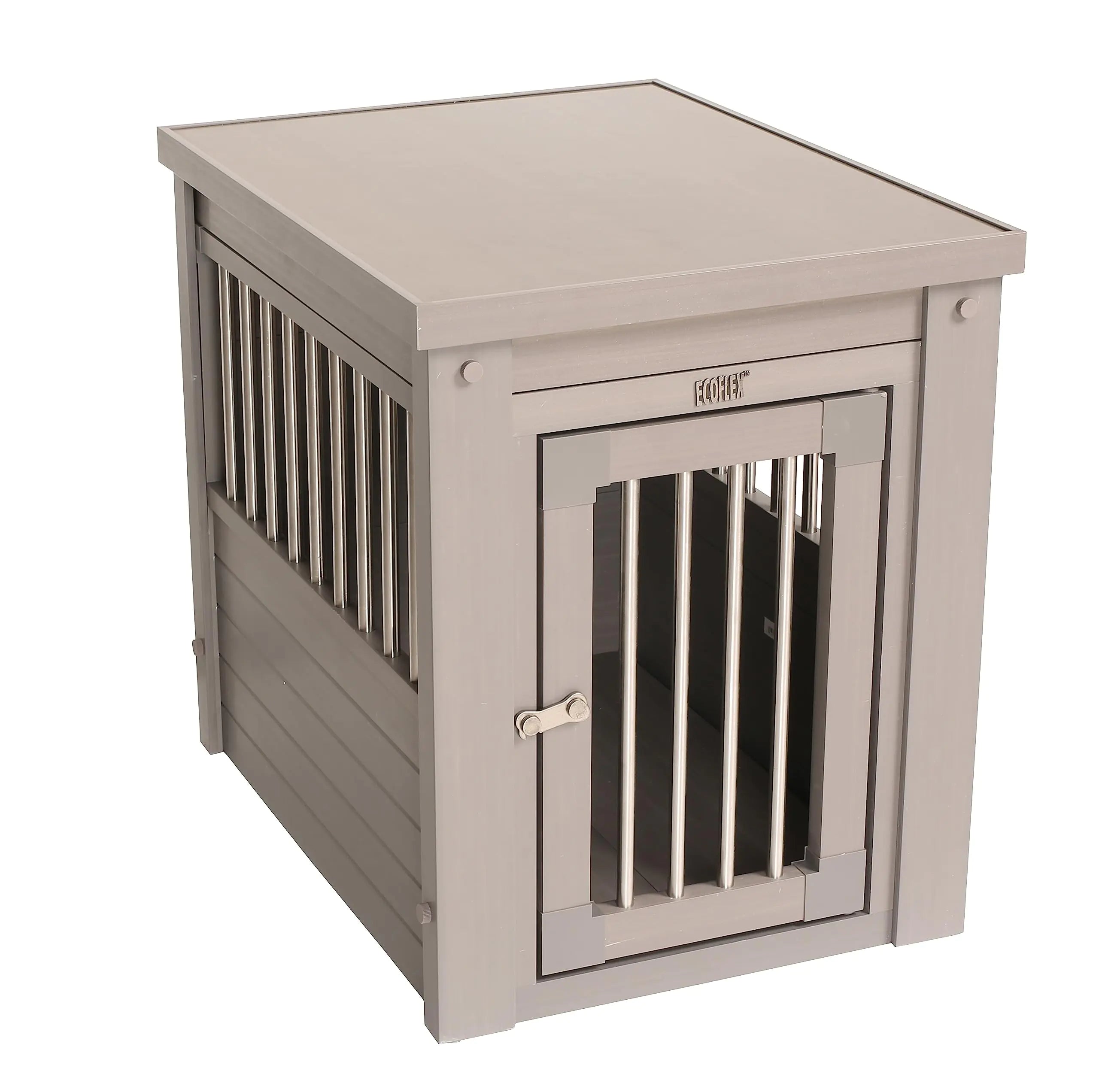 New Age Pet ecoFLEX Dog Crate End Table – Small, Grey