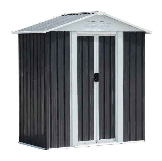 5x3 Small Metal Garden Shed – Weatherproof Galvanized Steel, Lockable Tool Storage for Patios & Balconies