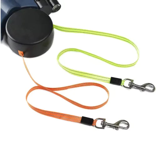 Auto Double Dog Leash | 360° No-Tangle Retractable Dual Lead