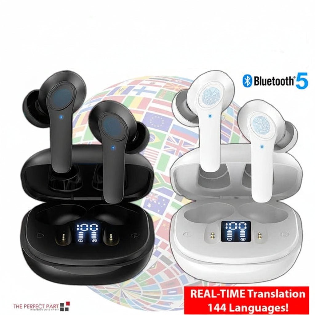 AI Translator Earbuds - Real - Time Translation in 144 Languages for Travel & Business - Hippopotamus Barn