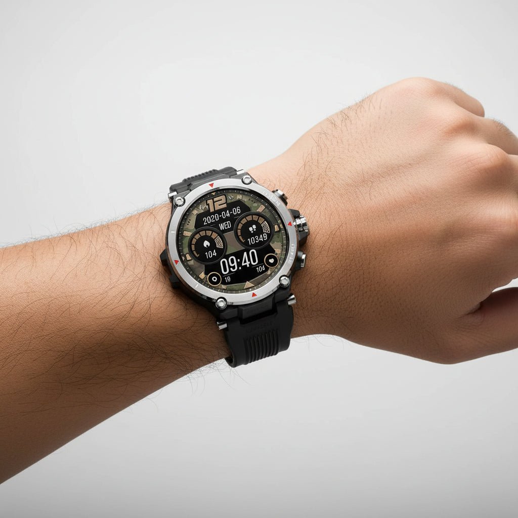 ALPHAGEAR Raptor Smartwatch - 1.45" AMOLED, GPS, 14 - Day Battery - Hippopotamus Barn