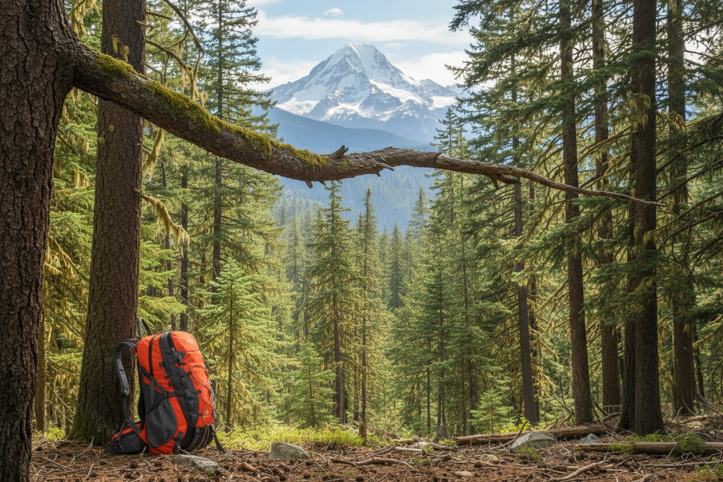 INOXTO 35L Lightweight Hiking Backpack with Rain Cover - Orange