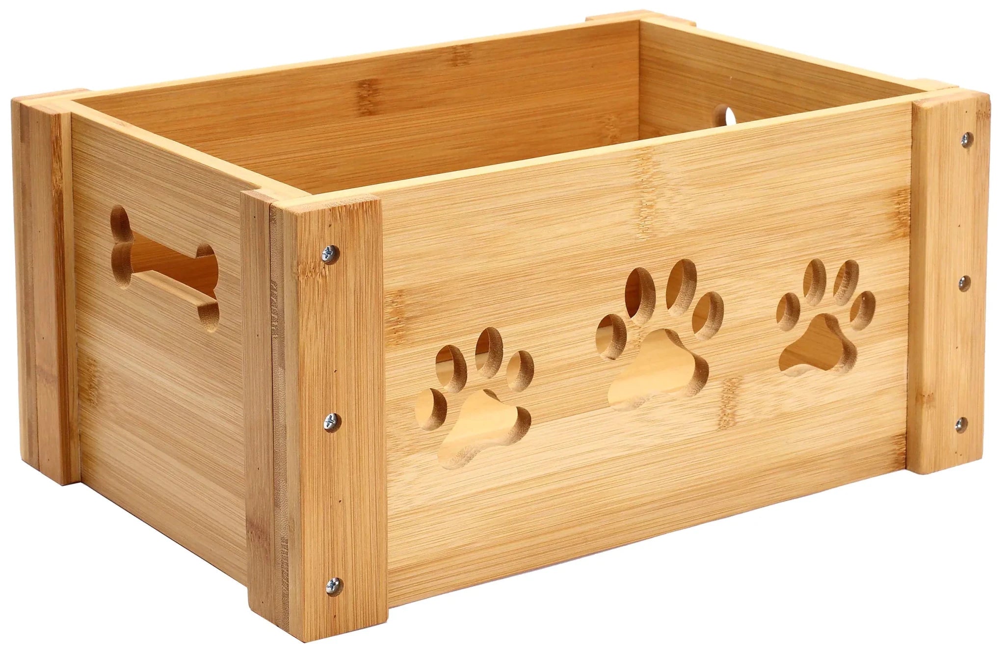 Babepet Handcrafted Bamboo Dog Toy Box - Eco - Friendly Storage - Hippopotamus Barn