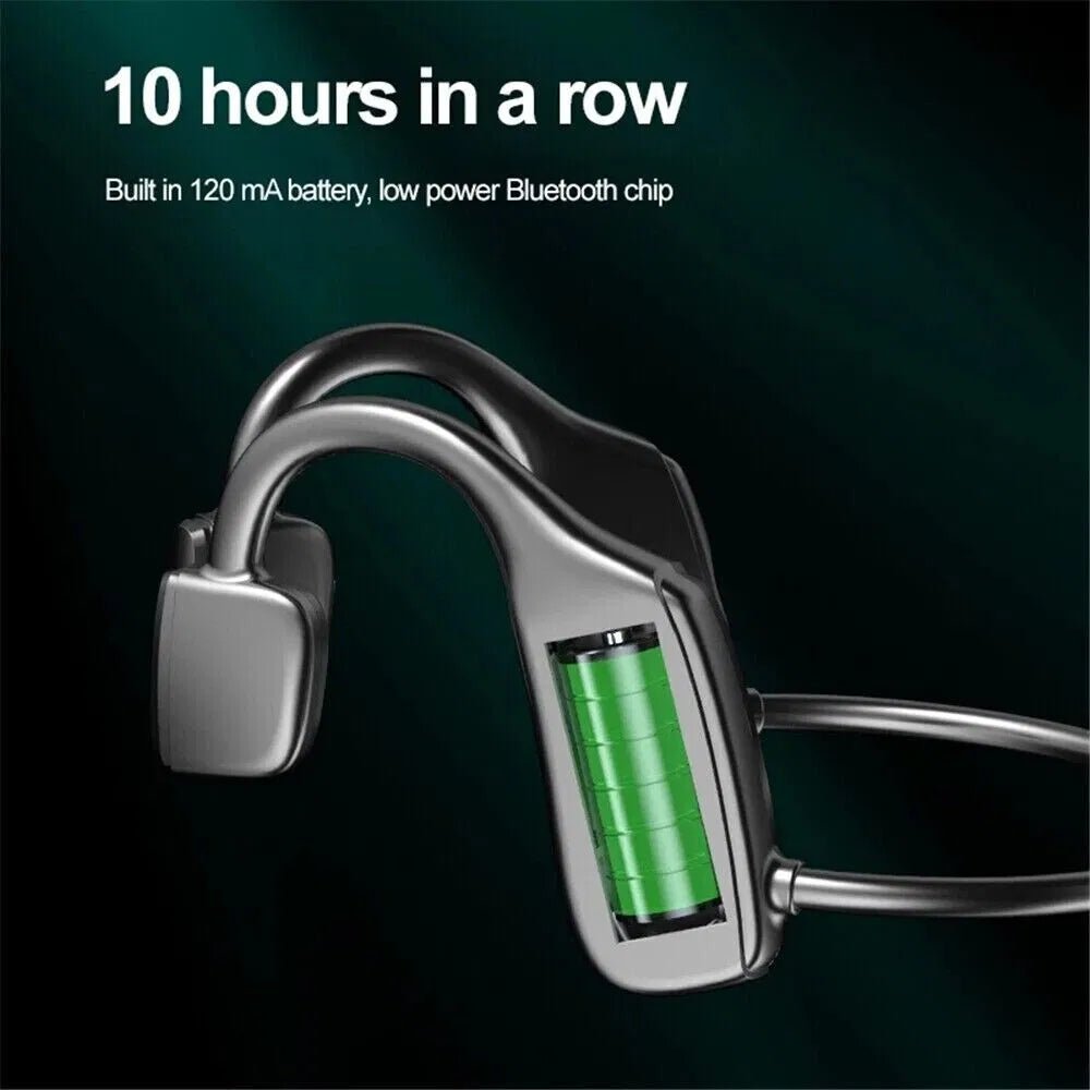 Bone Conduction Headphones - Bluetooth 5.1 Wireless Open - Ear Headset for Sports & Running - Hippopotamus Barn