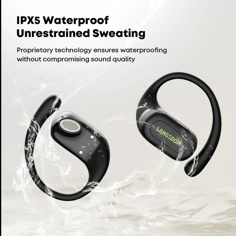 Bone Conduction Wireless Earbuds - Mini TWS Bluetooth Sport Headphones with Open - Ear Design - Hippopotamus Barn