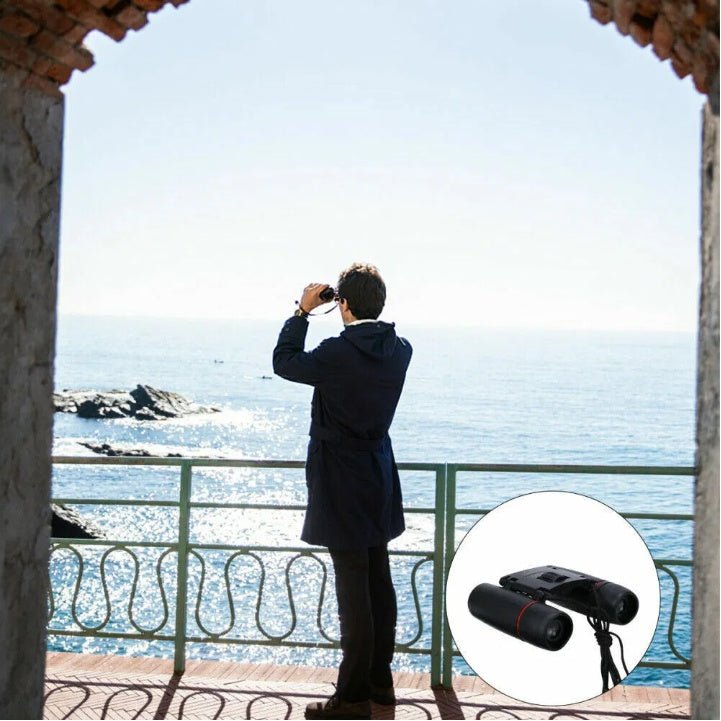 Compact Binoculars 30x60 Zoom - Folding Travel Telescope for Hunting Bird Watching - Hippopotamus Barn