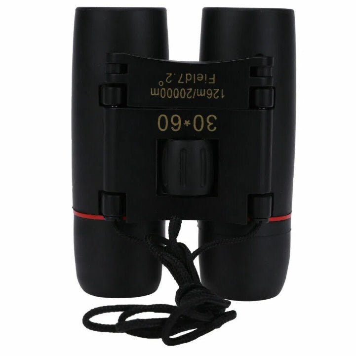 Compact Binoculars 30x60 Zoom - Folding Travel Telescope for Hunting Bird Watching - Hippopotamus Barn