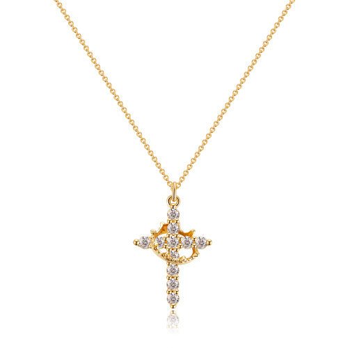Crown & Pendant Necklace – Gold, Silver & Rose Gold | Unisex Fashion Jewelry - Hippopotamus Barn