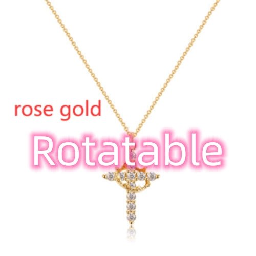 Crown & Pendant Necklace – Gold, Silver & Rose Gold | Unisex Fashion Jewelry - Hippopotamus Barn