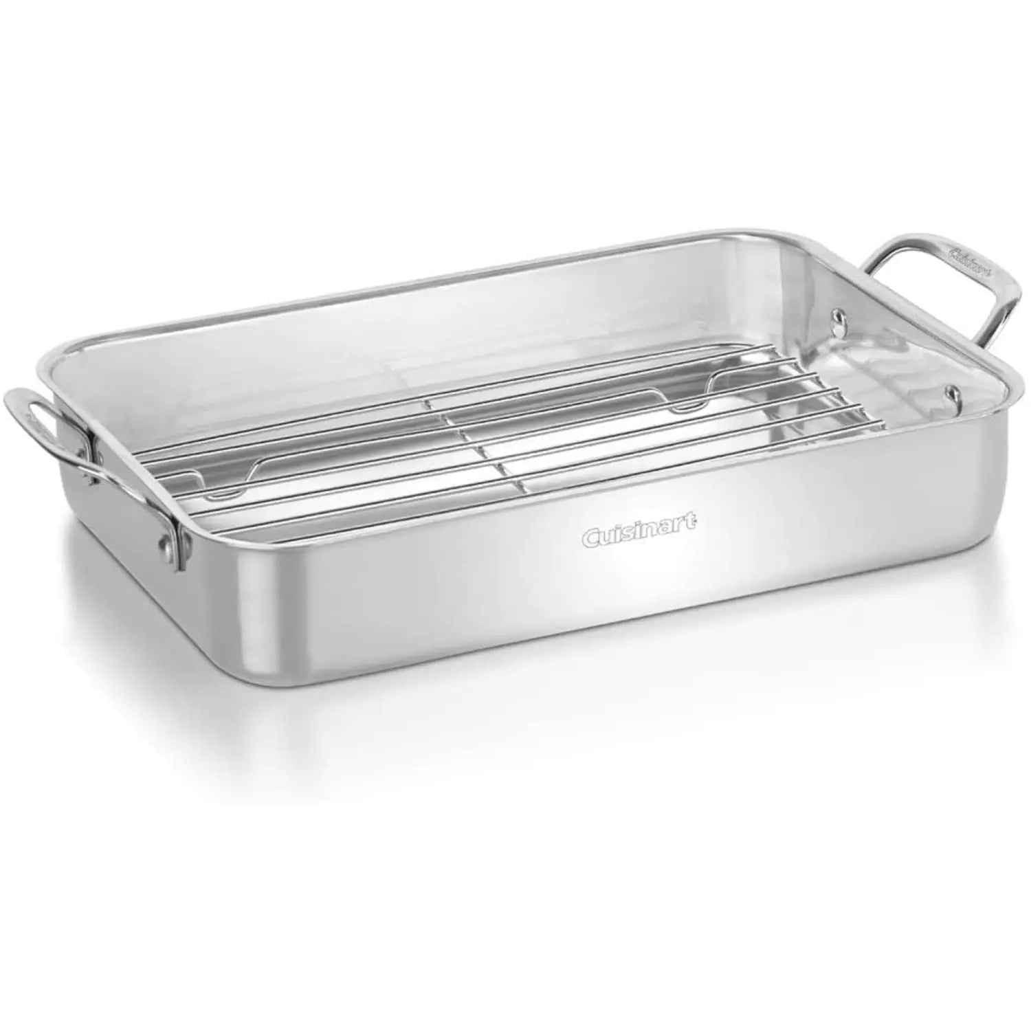 Cuisinart Chef's Classic 14 - Inch Lasagna Pan | Stainless Steel with Roasting Rack - Hippopotamus Barn