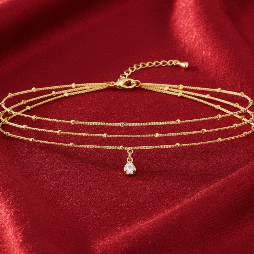 Dainty Gold Bracelets for Women, 14K Gold Filled Adjustable Layered Bracelet Cute Oval Chain Bar Gold Bracelets For Women Jewelry - Hippopotamus Barn