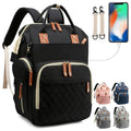 Dalaura Ultralight Diaper Backpack | Unisex Travel Baby Bag with Changing Mat (Black) - Hippopotamus Barn