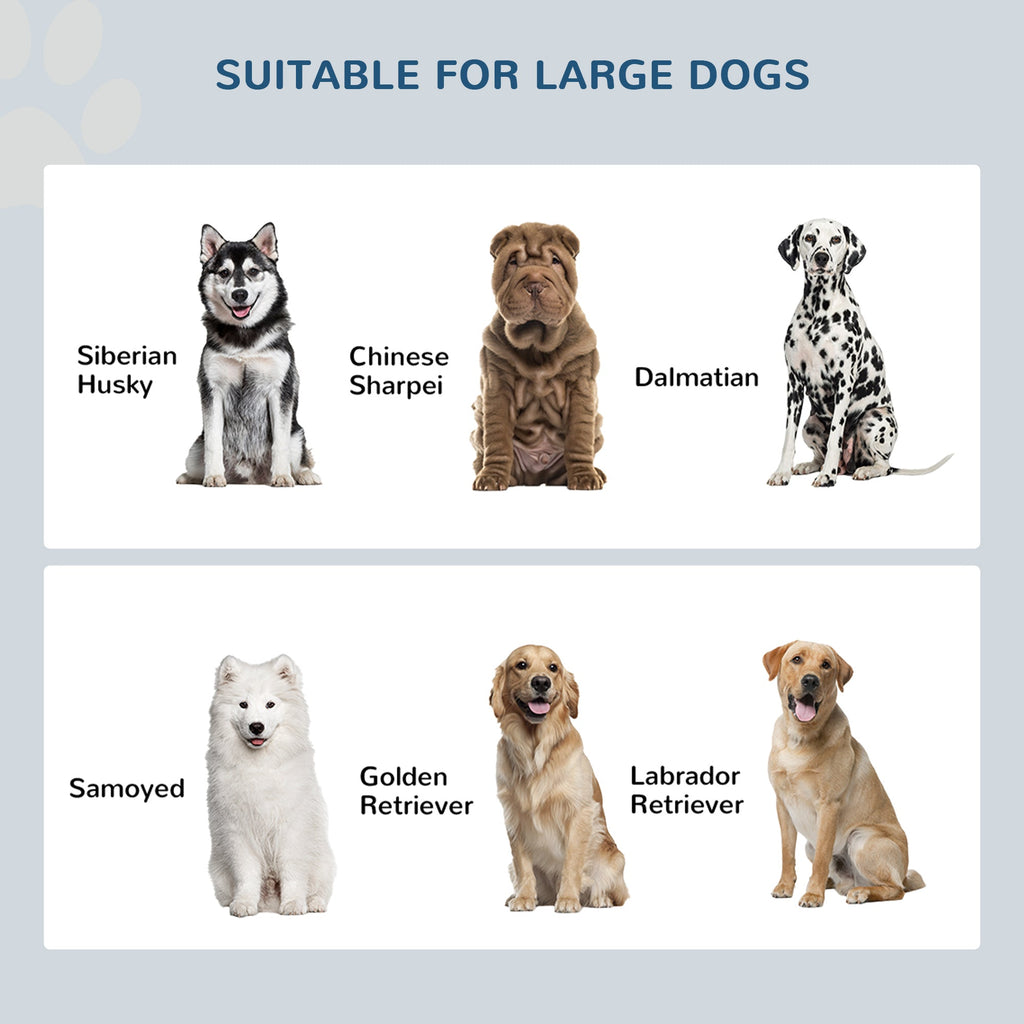 Elevated Dog Bowls with Storage Cabinet - Large Raised Dog Feeding Station 44L - Hippopotamus Barn