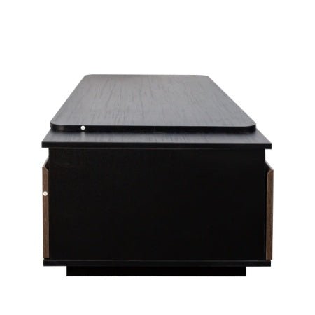 Extendable Coffee Table with 2 Drawers - Adjustable Length Wood Center Table for Living Room - Hippopotamus Barn