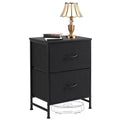 Fabric Dresser with 4 Drawers - Metal Frame Storage Organizer - Hippopotamus Barn