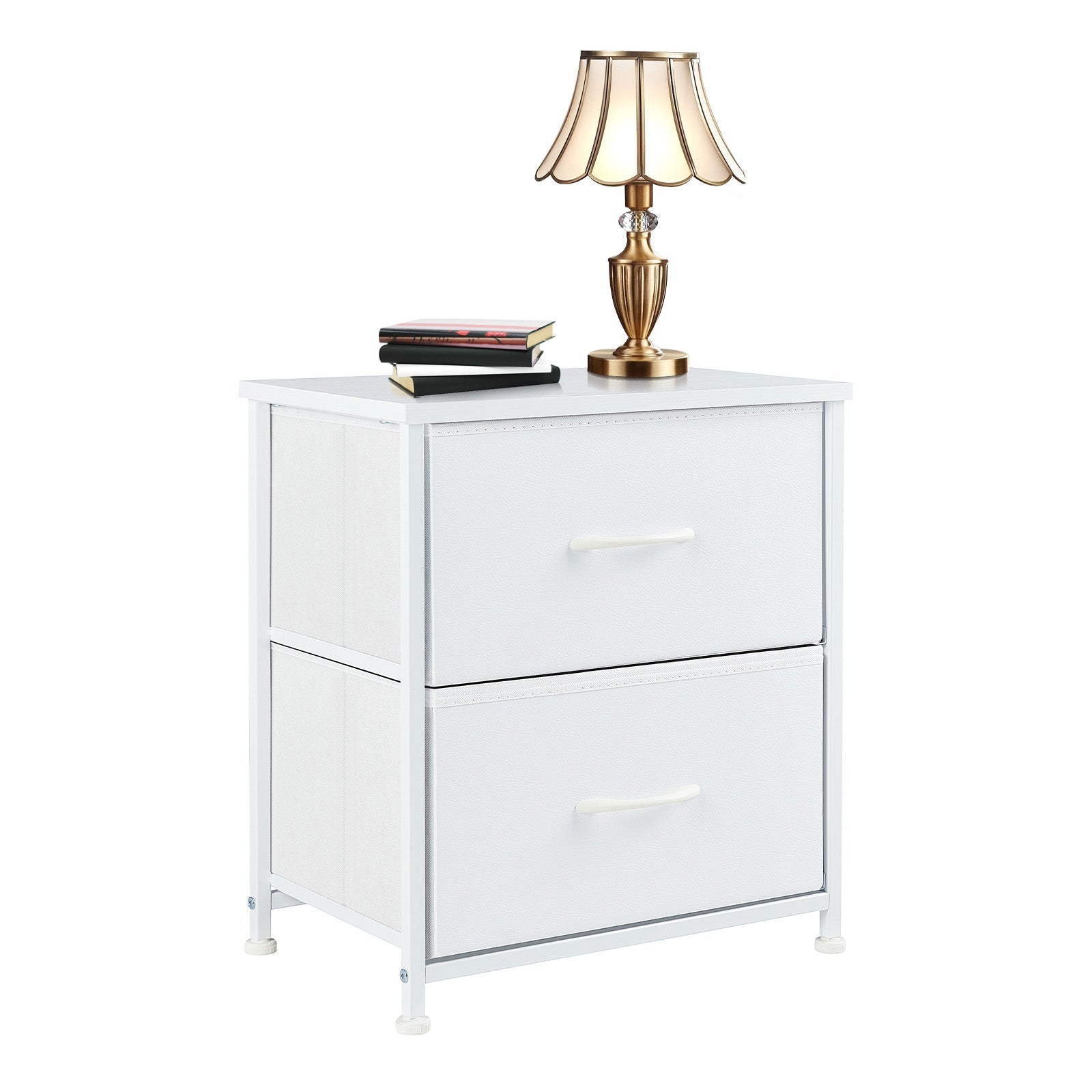 Fabric Dresser with 4 Drawers - Metal Frame Storage Organizer - Hippopotamus Barn