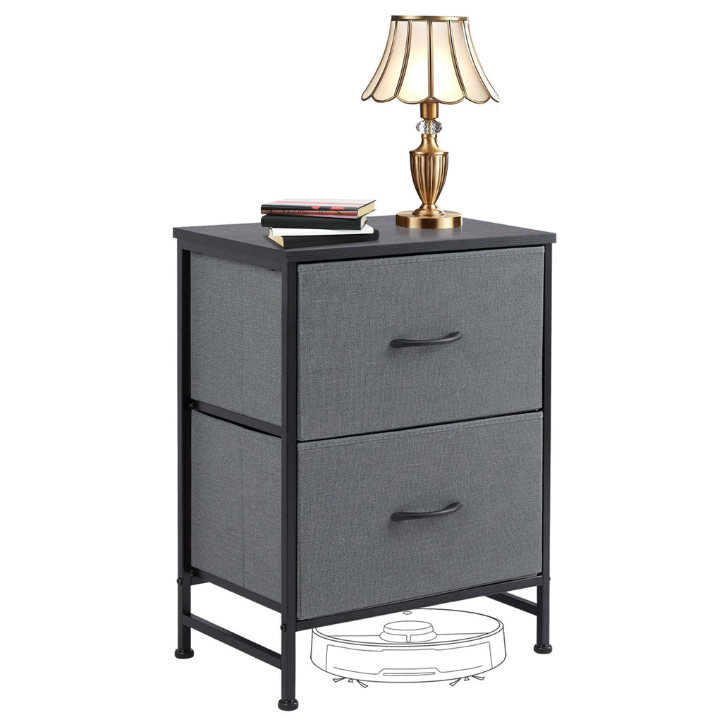Fabric Dresser with 4 Drawers - Metal Frame Storage Organizer - Hippopotamus Barn