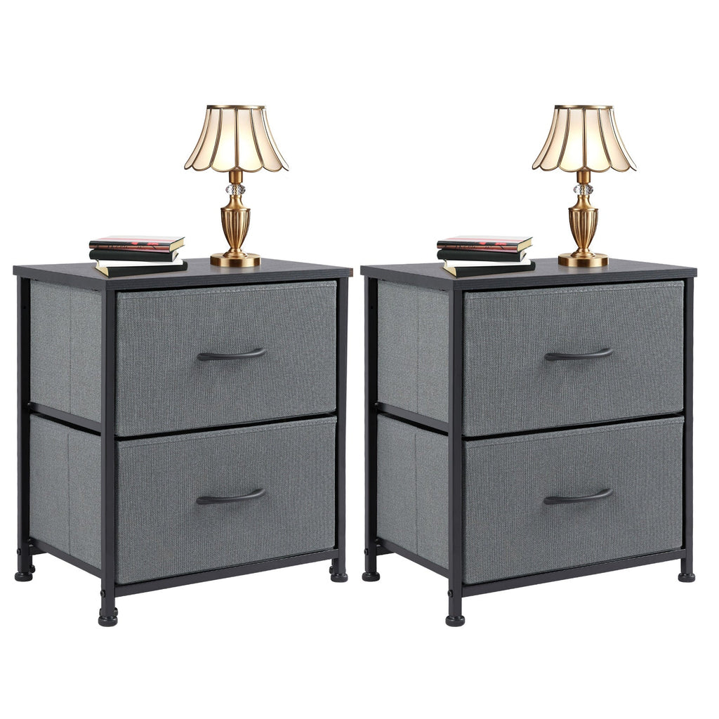 Fabric Dresser with 4 Drawers - Metal Frame Storage Organizer - Hippopotamus Barn