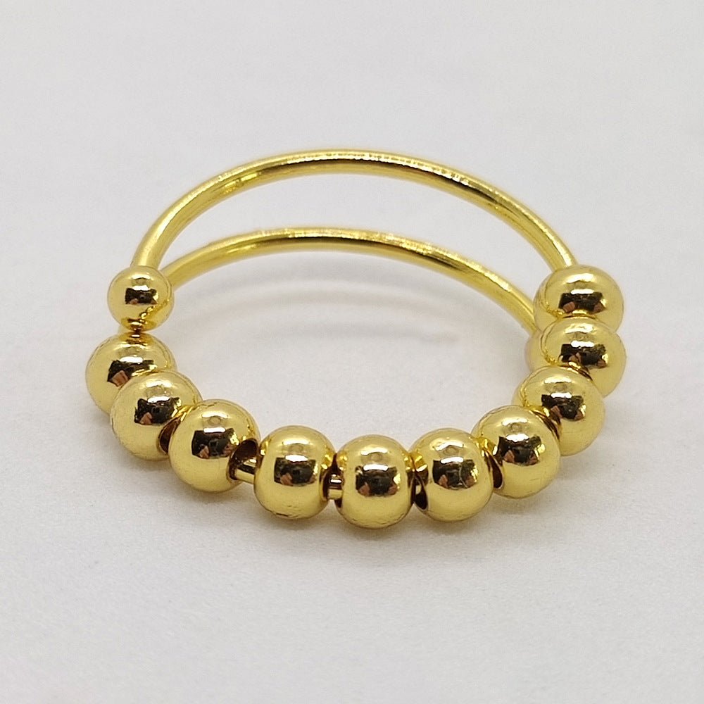 Geometric Beaded Bracelet - Gold Silver Copper Stainless Steel Unisex Jewelry - Hippopotamus Barn