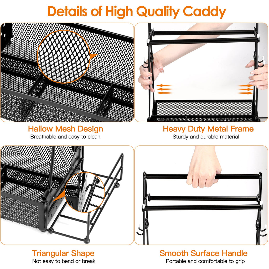 Grill Caddy Organizer with Paper Towel Holder - BBQ Utensil Caddy - Hippopotamus Barn