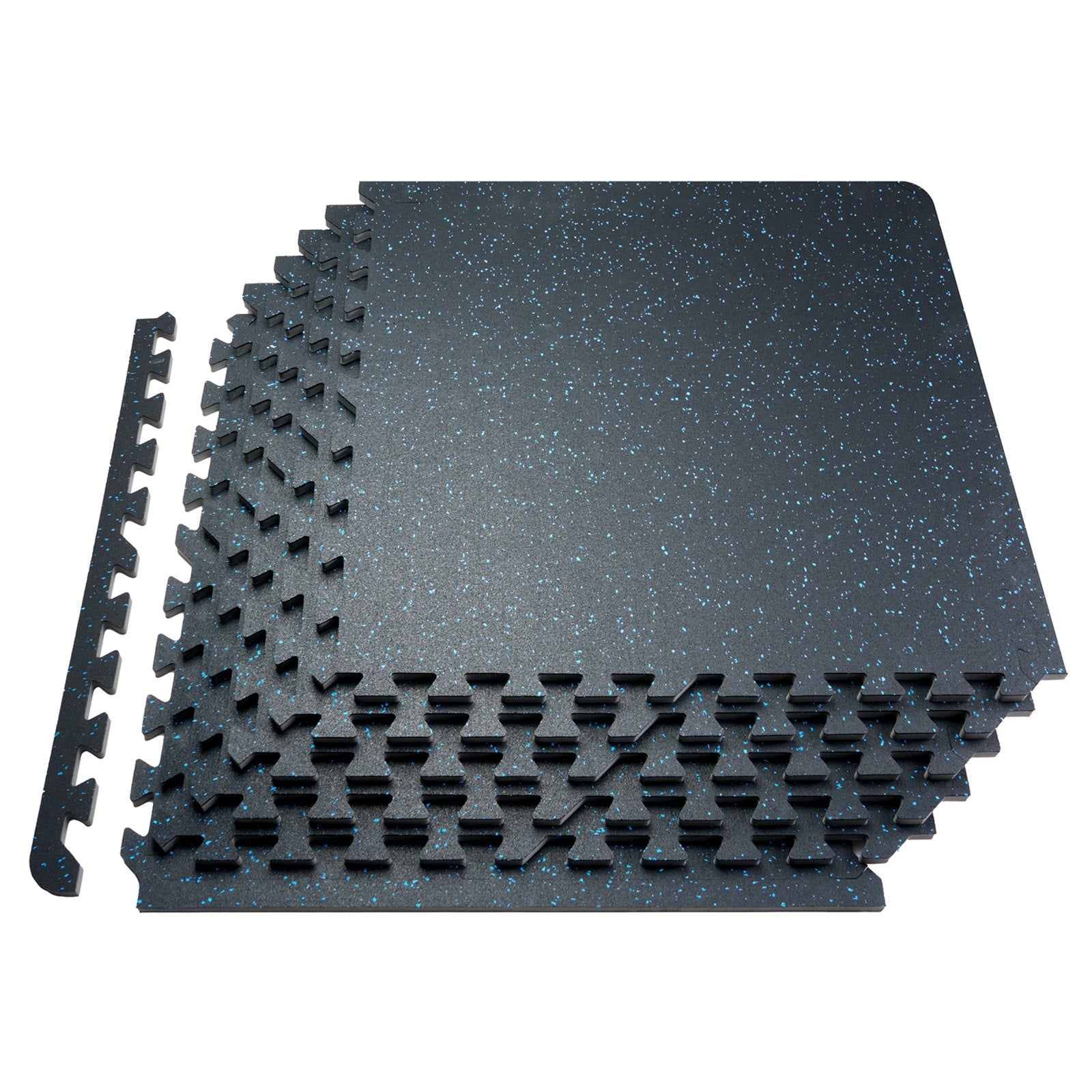 Gym Floor Mats 48 Sq Ft - Interlocking Rubber Foam Tiles for Home Gym Flooring - Hippopotamus Barn