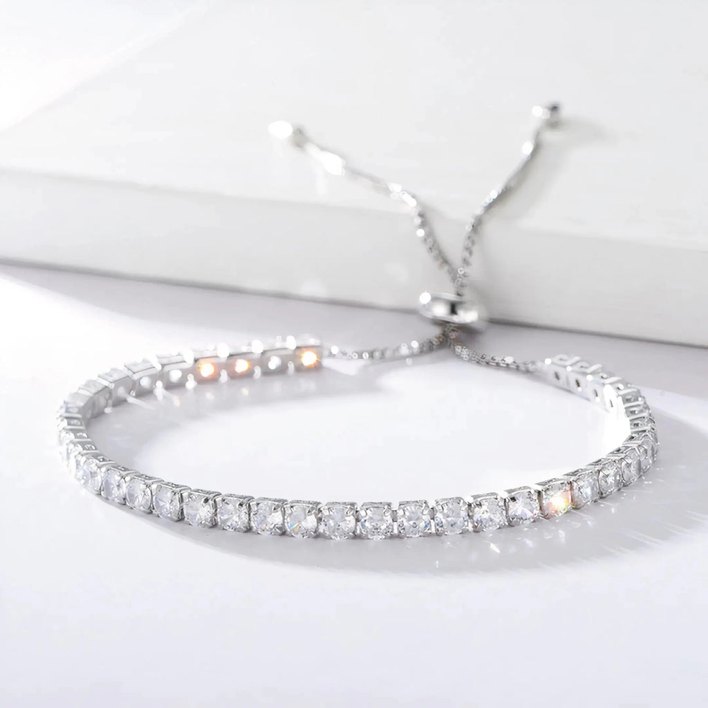 Melissa 18K Gold Vermeil & CZ Tennis Bracelet - Adjustable - Hippopotamus Barn