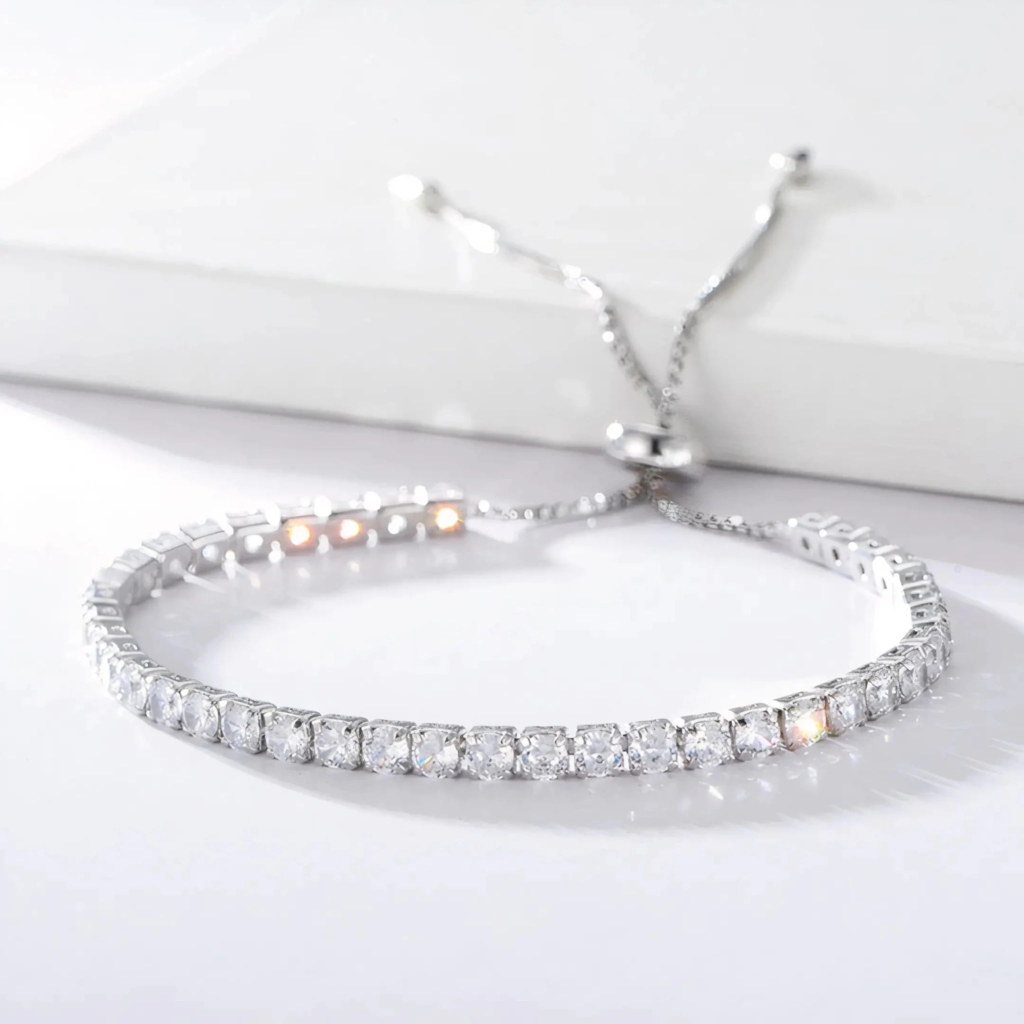 Melissa 18K Gold Vermeil & CZ Tennis Bracelet - Adjustable - Hippopotamus Barn