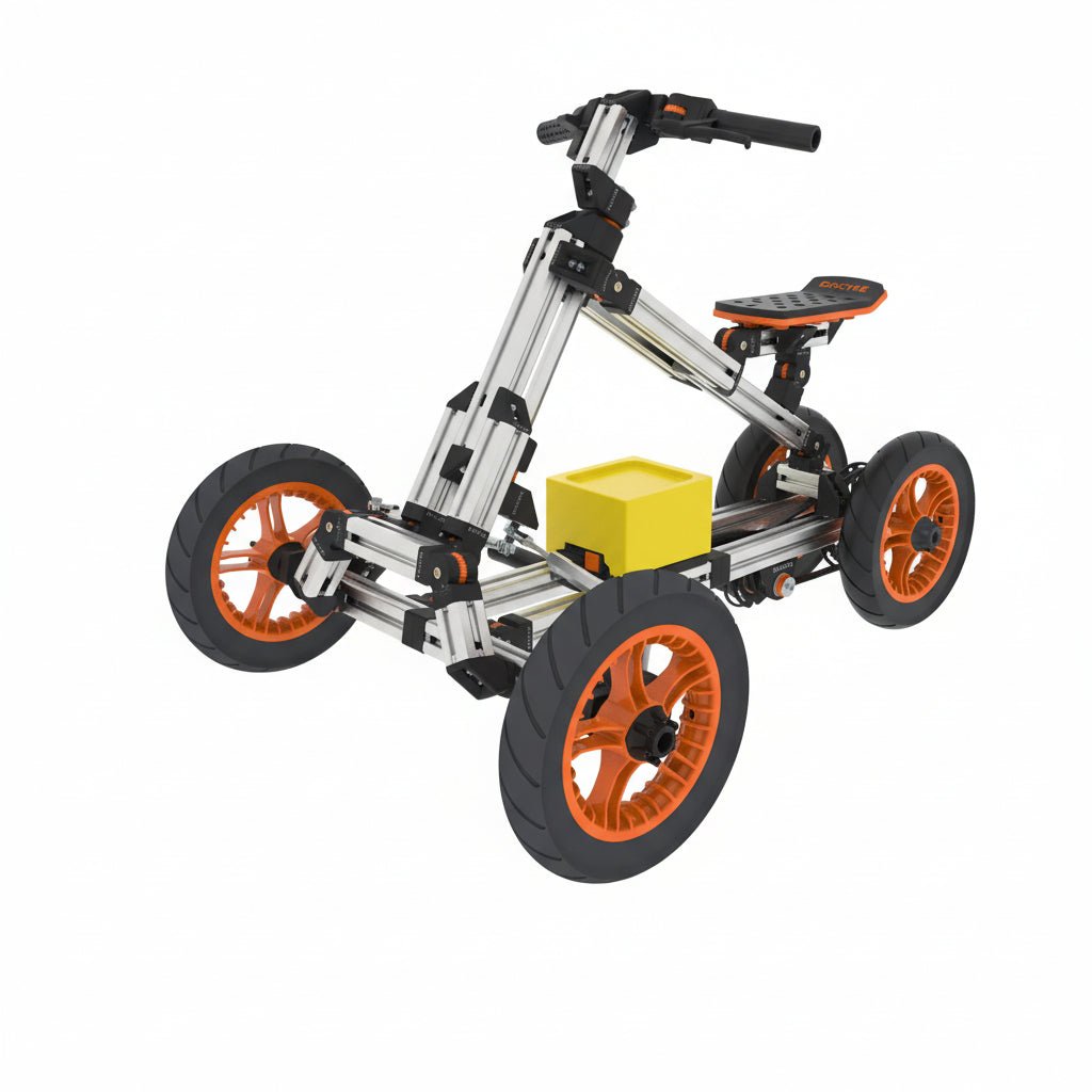 Modular Electric Go - Kart for Kids – 500W Brushless Motor, 20+ Build Configurations, Aerospace Aluminum - Hippopotamus Barn
