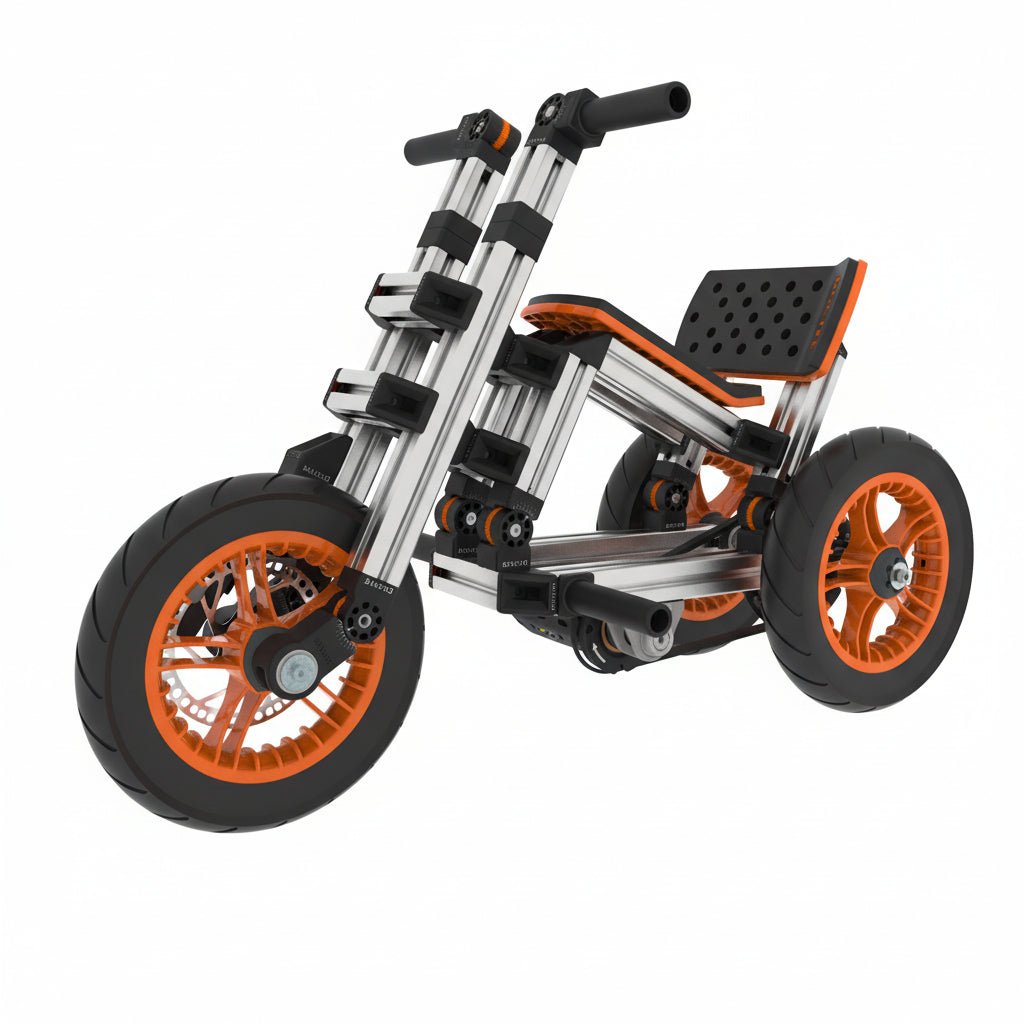 Modular Electric Go - Kart for Kids – 500W Brushless Motor, 20+ Build Configurations, Aerospace Aluminum - Hippopotamus Barn