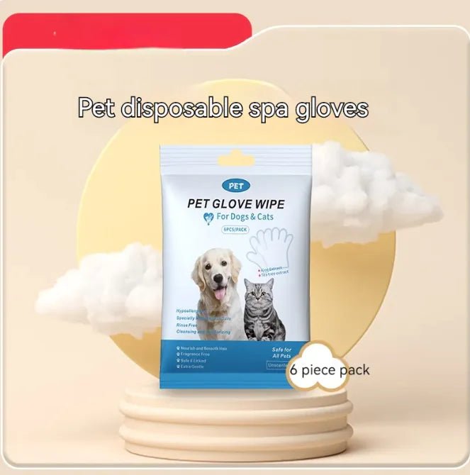 Pet Cleaning Gloves & Wipes | 9 - in - 1 Total Hygiene & Grooming Kit - Hippopotamus Barn