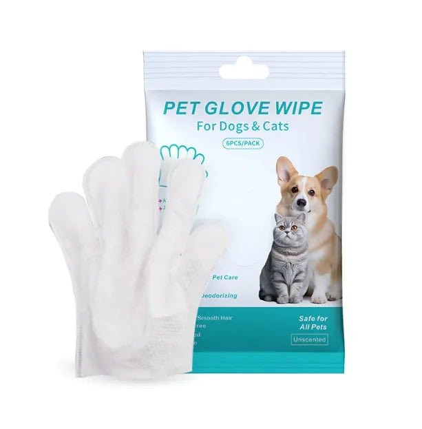 Pet Cleaning Gloves & Wipes | 9 - in - 1 Total Hygiene & Grooming Kit - Hippopotamus Barn