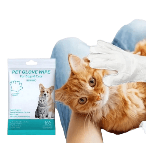 Pet Cleaning Gloves & Wipes | 9 - in - 1 Total Hygiene & Grooming Kit - Hippopotamus Barn