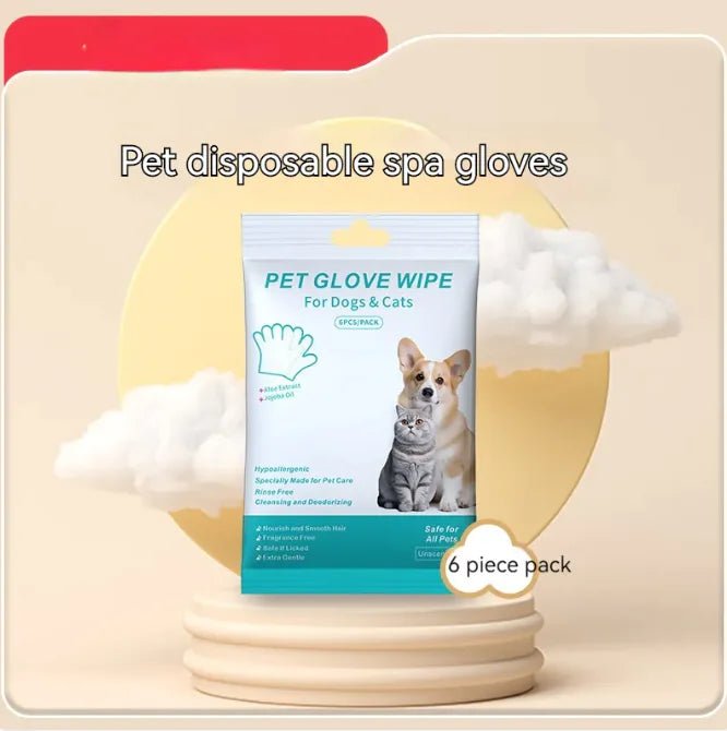 Pet Cleaning Gloves & Wipes | 9 - in - 1 Total Hygiene & Grooming Kit - Hippopotamus Barn