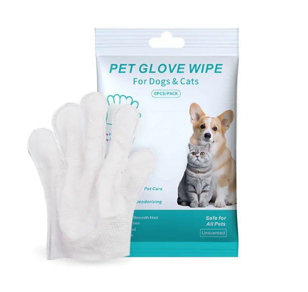 Pet Cleaning Gloves & Wipes | 9 - in - 1 Total Hygiene & Grooming Kit - Hippopotamus Barn